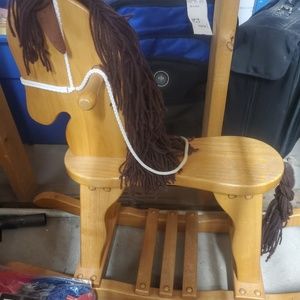 Amish heirloom oak rocking horse